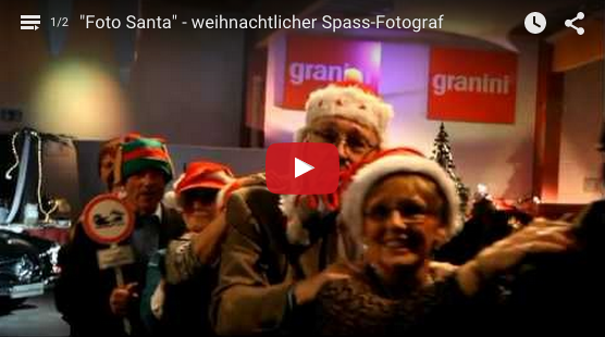 weihnachtsmann Fotograf Walkact comedy weihnachtsfeier